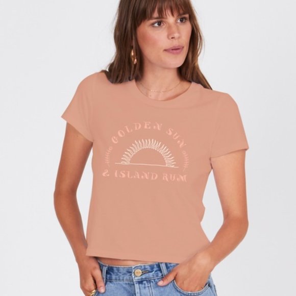 Amuse Society Tops - Amuse Society Golden Sun & Island Rum Tee